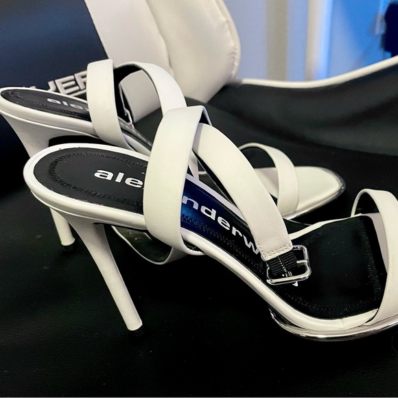 Alexander Wang Cady Leather Heels White - Picture 3 of 5
